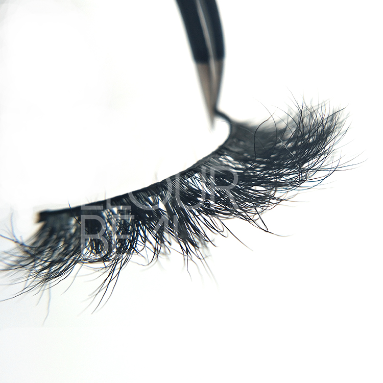 Lush OEM 3D volume mink eyelashes companies China ED34